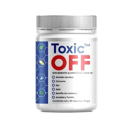 Toxic Off — imagen del empaque