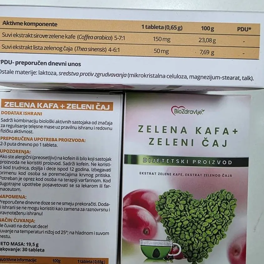 Zelena Kafa + Zeleni Čaj — slika pakovanja